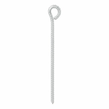 Storm peg 30 cm galvanised steel with eye