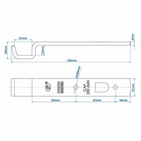 Counterpiece for tension lock SPP Z-05