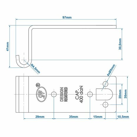 Counterpart for tension lock SPP Z-07