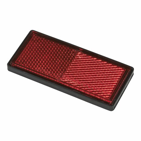 Reflector red 85x39mm self-adhesive with base plate 2 pcs.