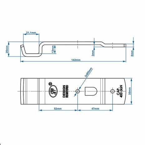 Counterpart for tension lock SPP Z-02A