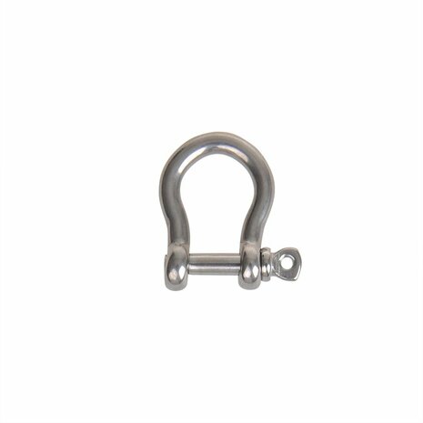 Short shackle 5mm, A4 stainless steel AISI 316, 1,000 daN