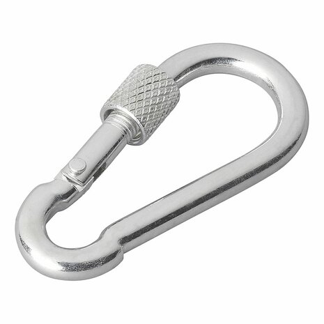 Metal snap hook 6x60mm with screw lock x10 pieces