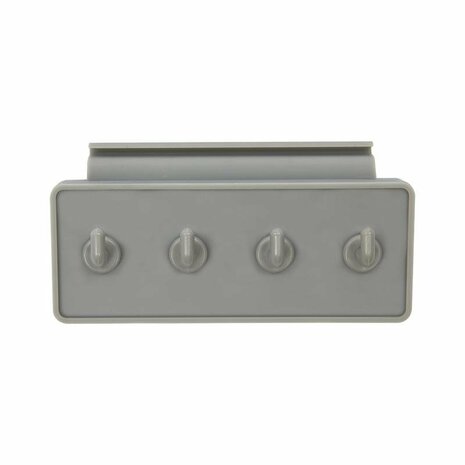 Tent rail coat rack 4-hook