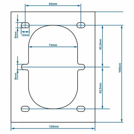 Mounting plate for lashing eye double