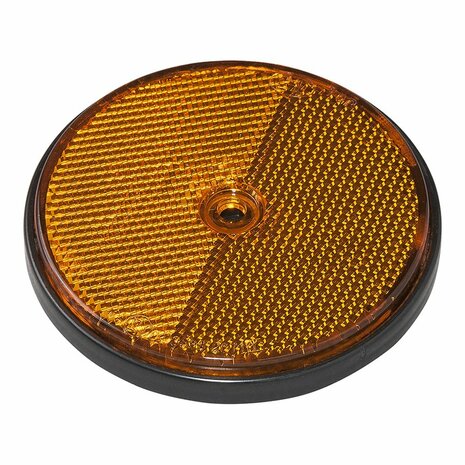 Reflector orange 80mm screw mounting 2 pieces