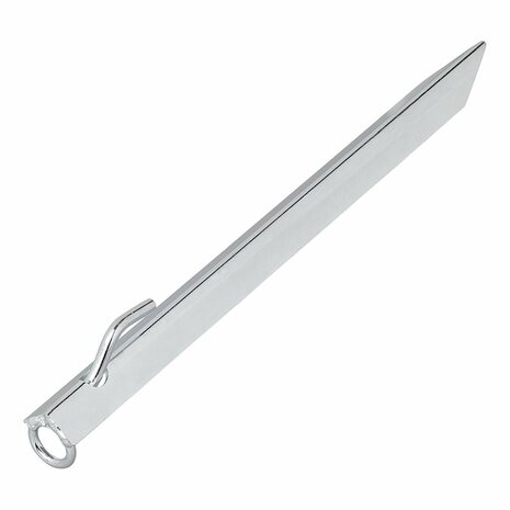 Storm strap peg 38 cm galvanized steel with hook and eye