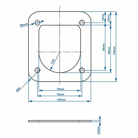 Mounting plate SPP PW-01
