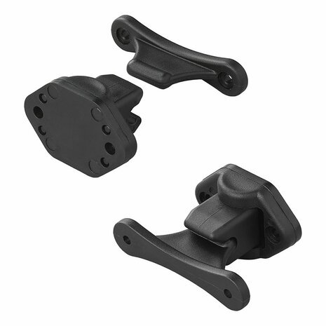 Door stopper hinged black 2-piece