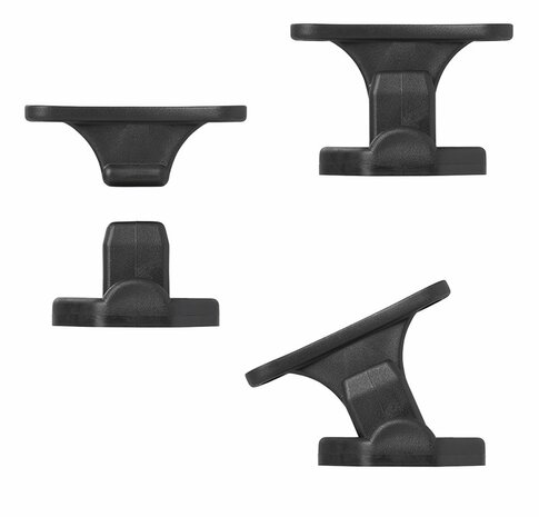 Door stopper hinged black 2-piece