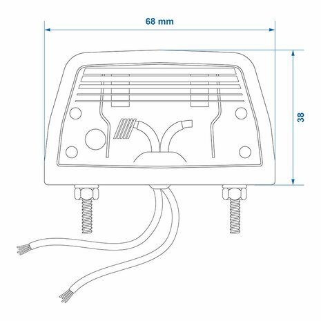 License plate light 68x38mm