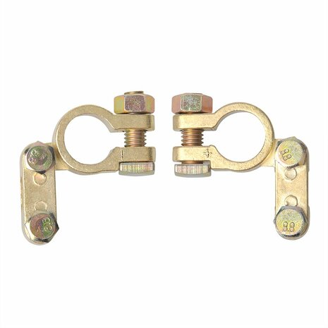 Battery terminal clamp set (+) and (-)