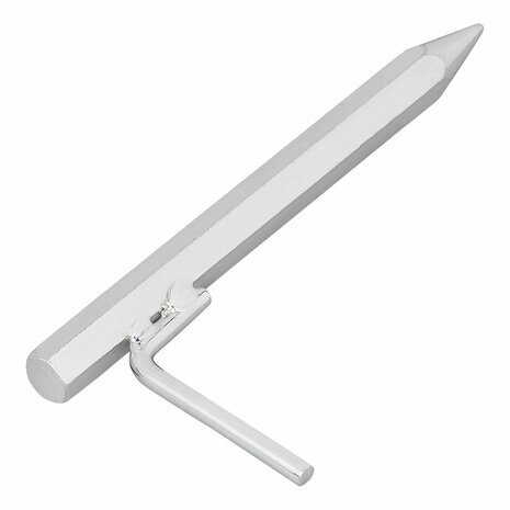 Ground peg 20 cm galvanized steel with L-hook