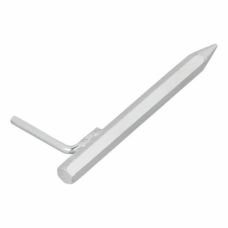 Ground peg 20 cm galvanized steel with L-hook