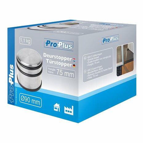 Door stopper dia 90mm stainless steel