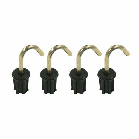 Tent cap 22mm with round hook 4 pieces