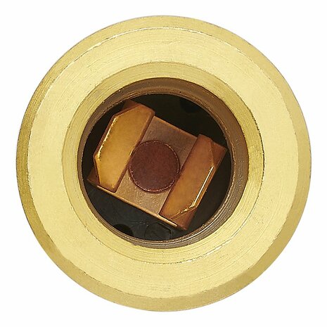 Flush-mounted box DIN 12V brass