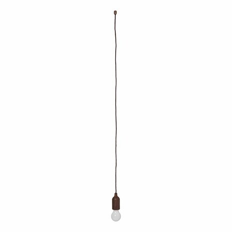 Retro lamp wood motif with cord 90cm