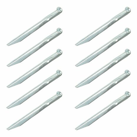 Tent peg 22 cm metal half-round 10 pieces in polybag