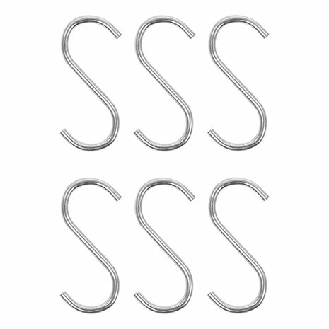 S-hook dia 4 mm 6 cm 6 pieces