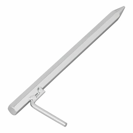 Ground peg 30 cm galvanised steel with L-hook