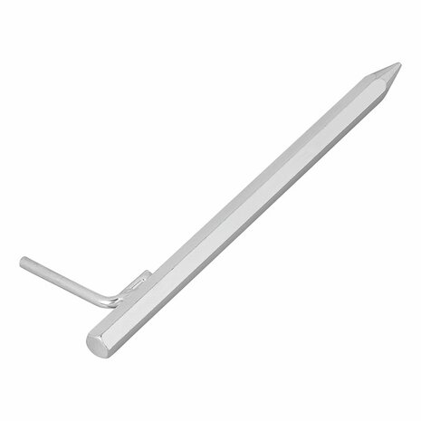 Ground peg 30 cm galvanised steel with L-hook
