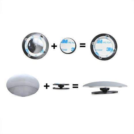 Blind spot mirror round - set of 2 pieces