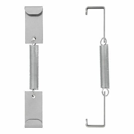 License plate clamp with spring - set of 4