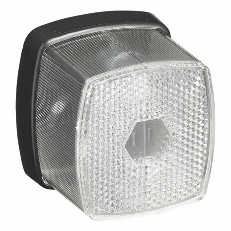 Marker light white 66x62mm with reflector