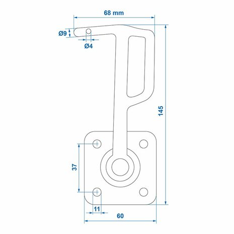 Flap hook no. 0 right