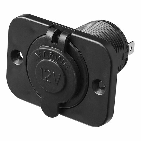 Cigarette lighter flush-mounted socket 12V/24V with sealing cap