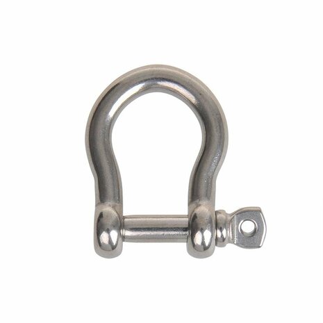 Shackle short 8mm, A4 stainless steel AISI 316, 3,500 daN