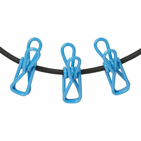 Clothing line elastic with 12 clothes pegs