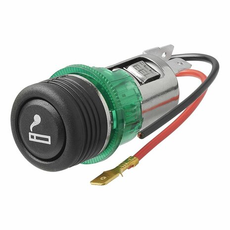 Cigarette lighter flush-mounted box with lighting 12/24V