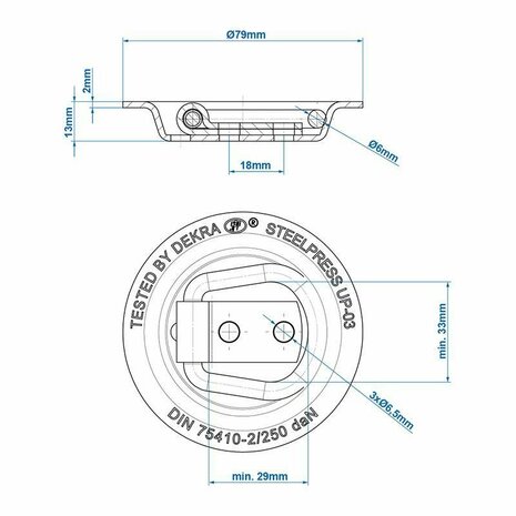Lashing eye round SPP UP-03