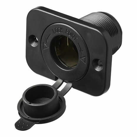 Cigarette lighter flush-mounted socket 12V/24V with sealing cap