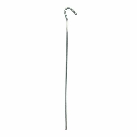 Tent peg 25cm metal with open eye 10 pieces in polybag