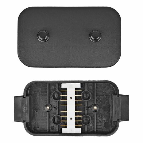 Cable connection box plastic 8x4-pin connections across