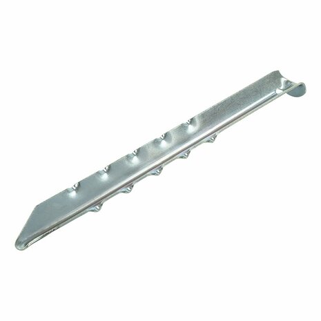 Tent peg 30cm metal ribbed 2 pieces in polybag