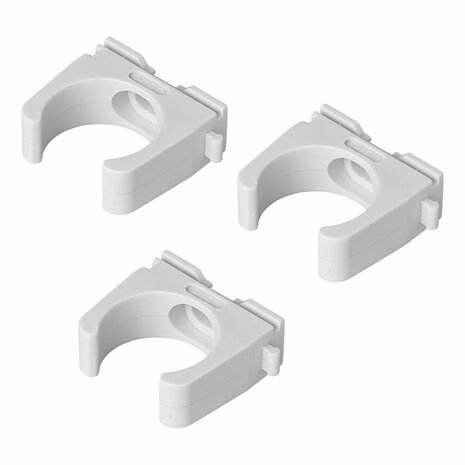 Drain pipe clamp dia 28 mm set of 3 pieces