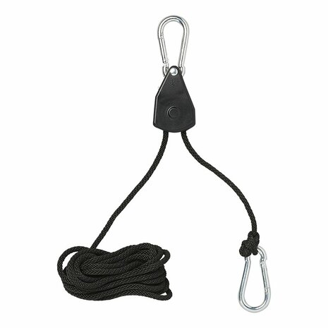 Hoist with ratchet and rope - set of 2 pieces 68kg