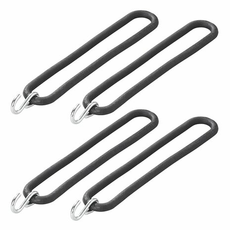 Tension rubber 200mm with S-hook 4 pieces