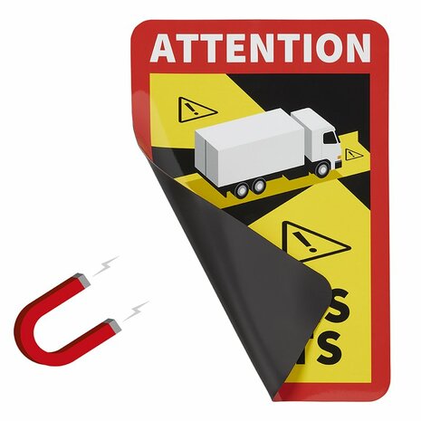 Magnetic sticker Attention Angles Morts!Truck