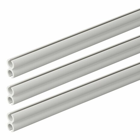 Double tent rail 80 cm - set of 3 pieces
