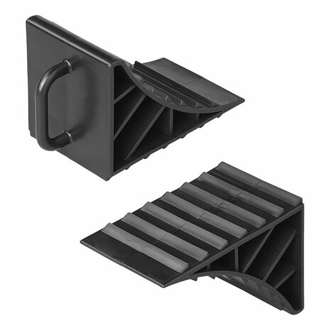 Wheel chock plastic with handle - set of 2
