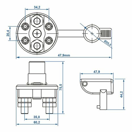 Main power switch 2-pole