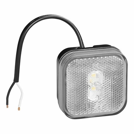 Marker light 12/24V white 65 x 65 mm LED