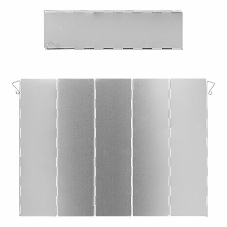 Cooking windshield 5-part aluminium foldable 49 x 36 cm