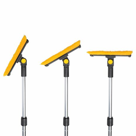 Snow brush with window squeegee and ice scraper + telescopic handle