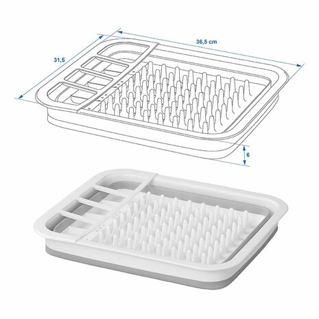 Foldable draining rack